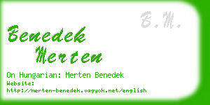 benedek merten business card